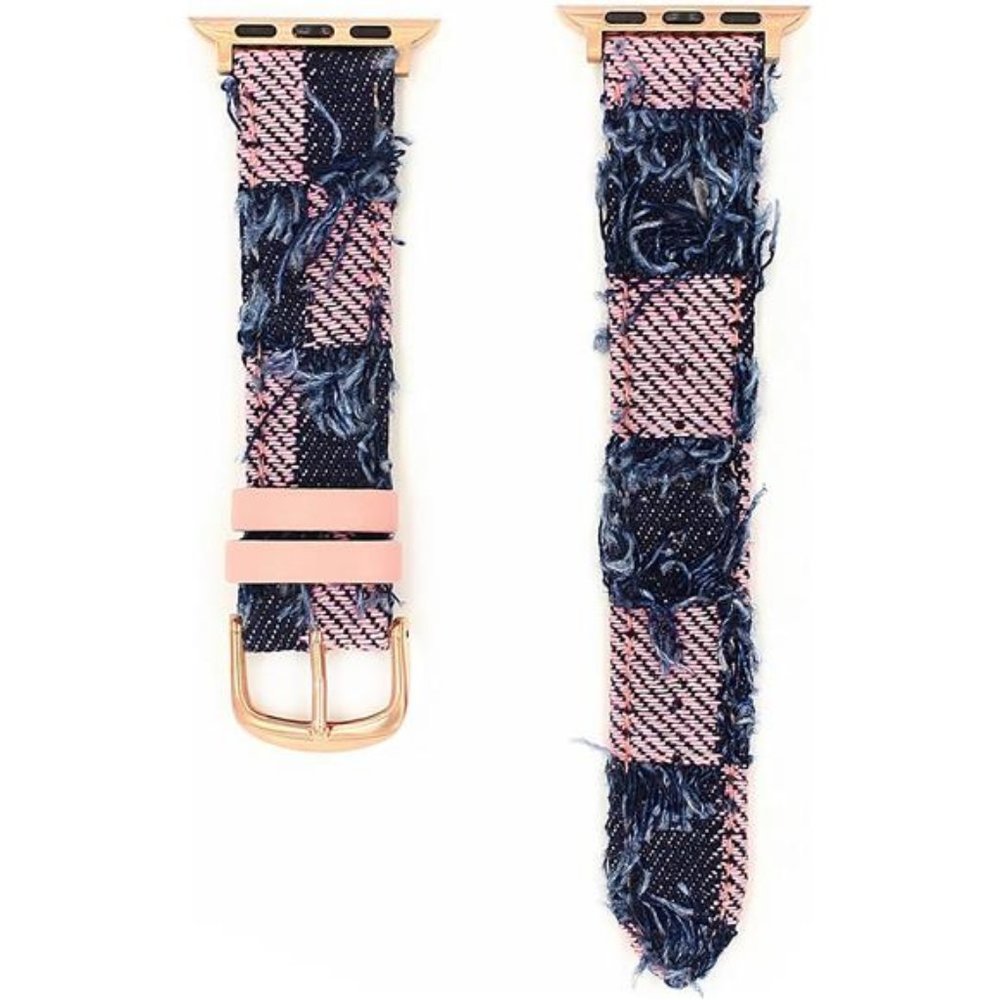 NEW Pink Denim Apple Watch Band